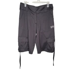 Powder Blue Cargo Shorts Women's Size M Black Baggy Dance‎ Hip Hop Street y2k